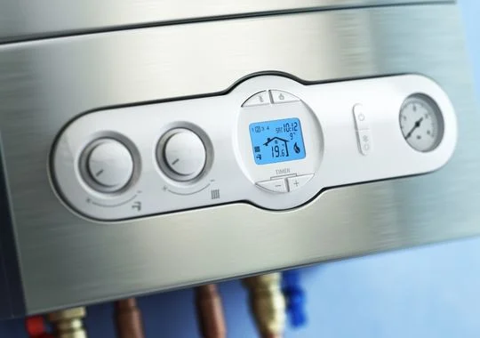 Heating boiler control panel